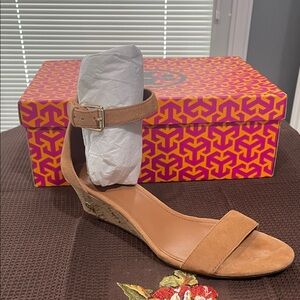 Tan Wedge Sandals